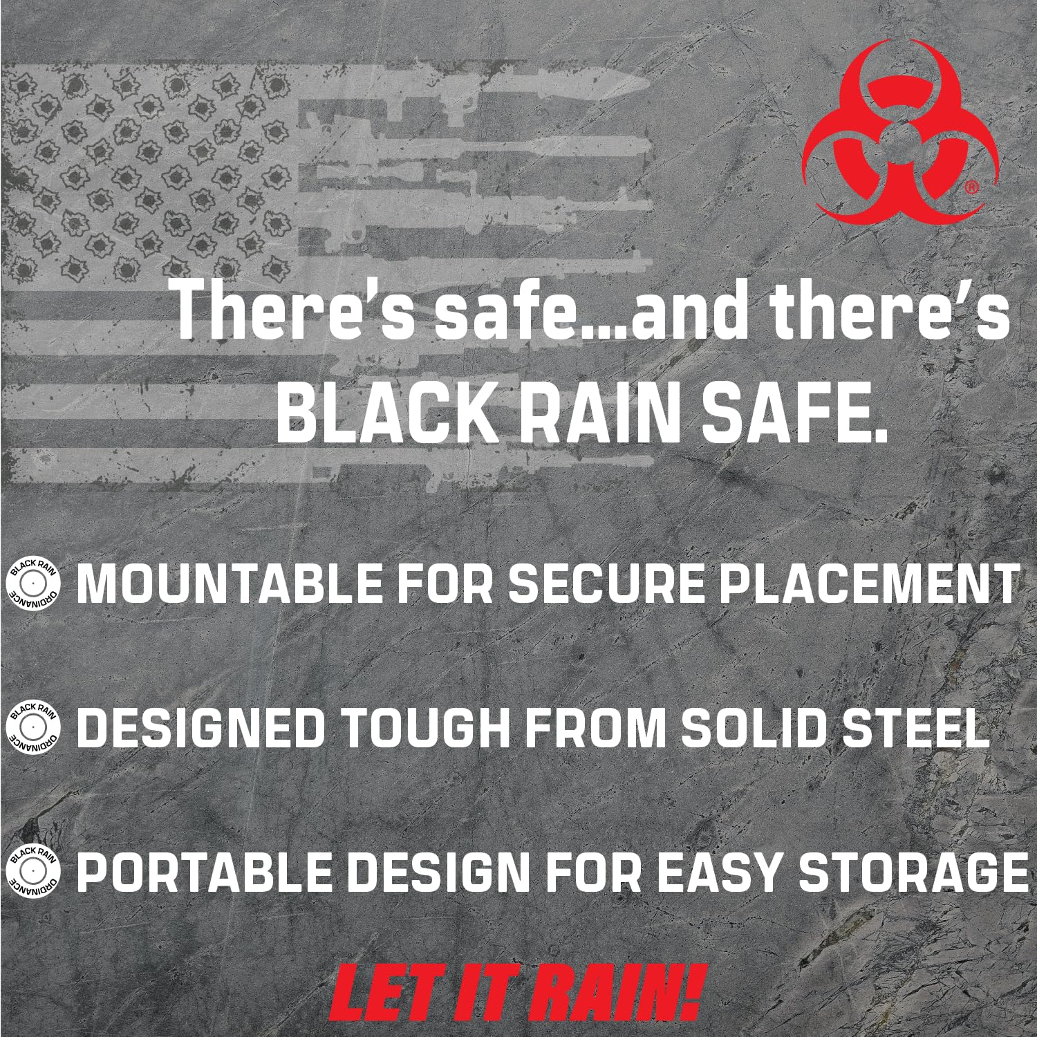 Black Rain Ordnance Cassaforte di sicurezza biometrica con accesso a chiavi e impronte digitali per casa o ufficio per tenere al sicuro documenti, gioielli e oggetti di valore