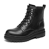 Combat Boots Ankle Booties Lace-up Platform Side Zipper Lug Sole Boots