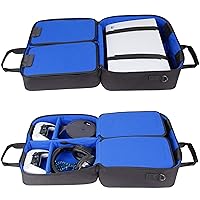 Vista 4 de USA GEAR PS5 Case - Console Case Compatible with Playstation 5 and PS5 Digital Edition with Customizable Interior for Playstation Controller, PS5