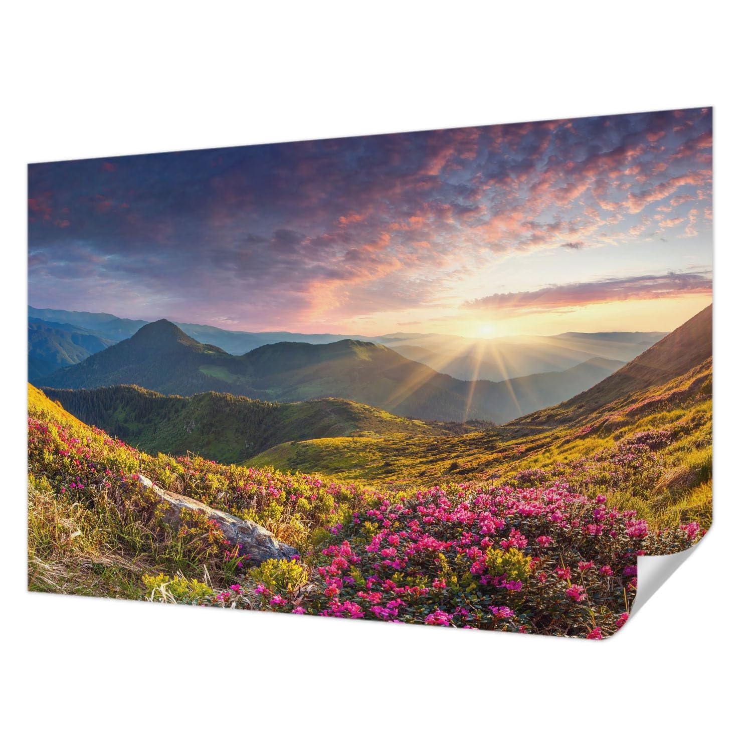 Papier peint panorama montagneux Tulup pour créer une ambiance naturelle dans votre salon