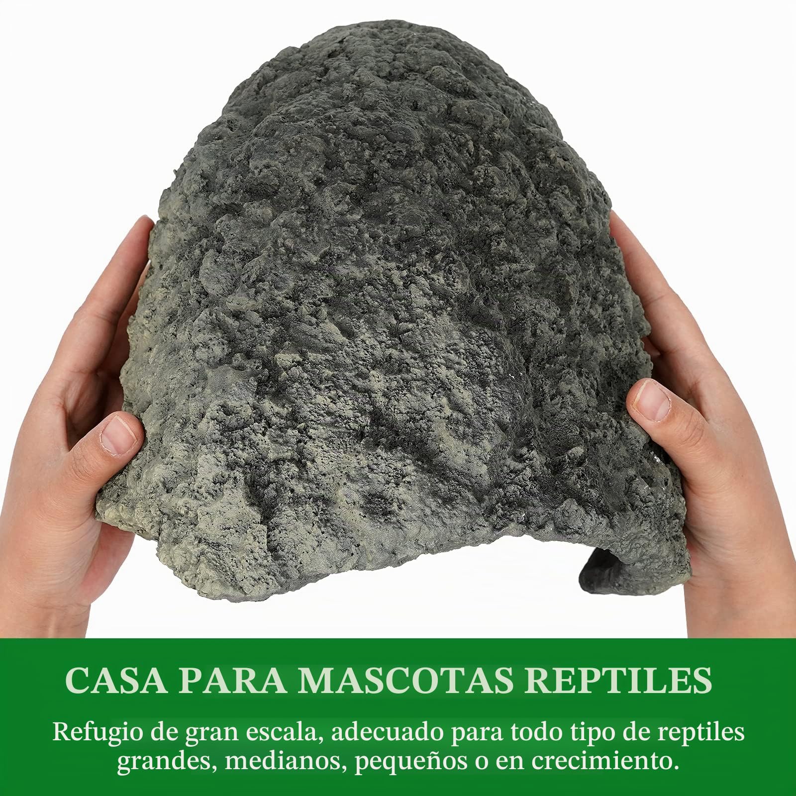 Reptil Roca Hide Cueva Escondites Tortuga Cueva Gran Reptil Hábitat para Lagartos Dragón Barbudo Gecko Leopardo Serpiente Anfibios Peces