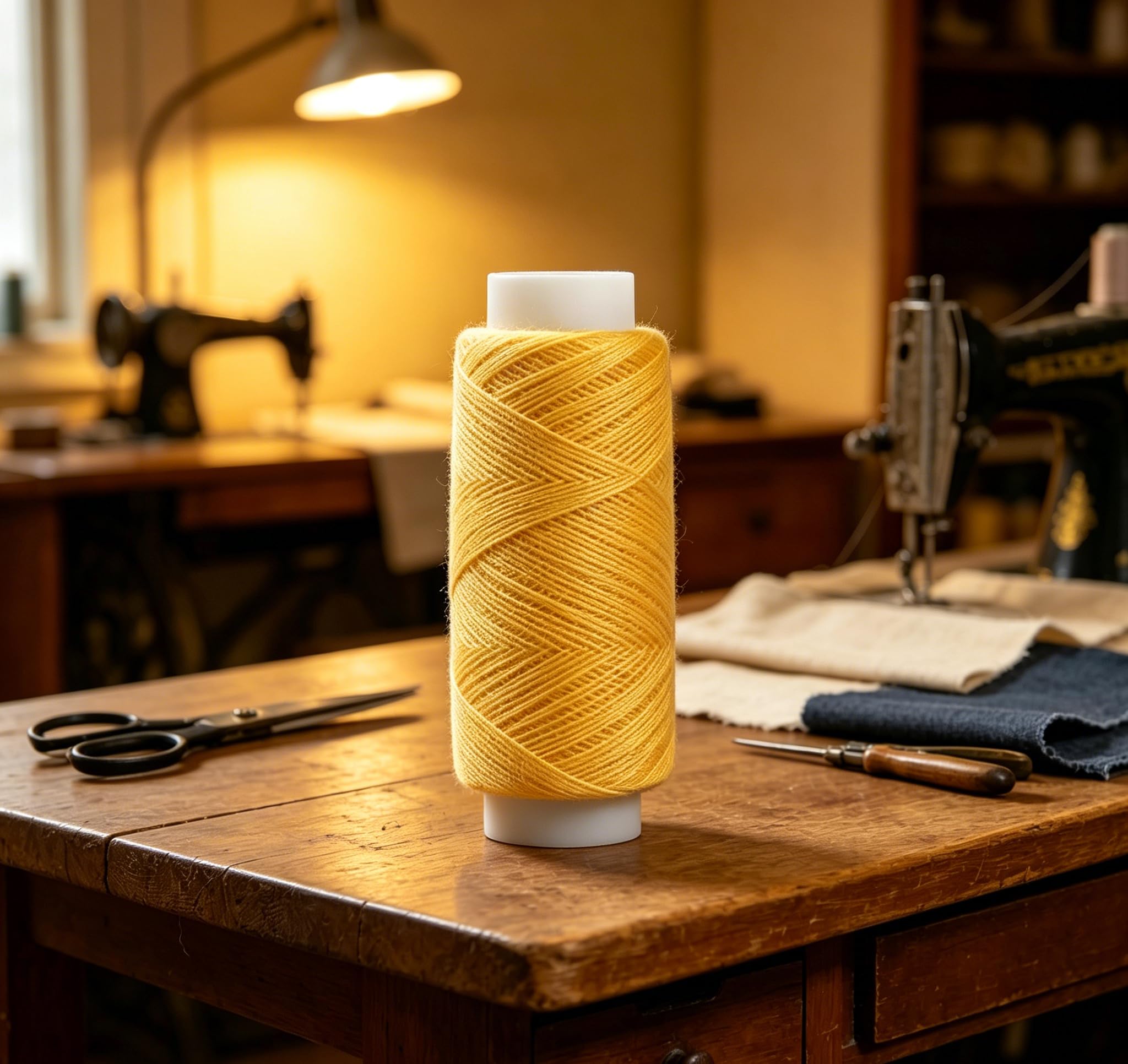 1 hilo de coser extrafuerte de poliéster, con hilo de coser para manualidades de cuero (amarillo)