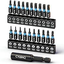 21 Piece Triangle Screwdriver, Square Screwdriver Bit Set SQ1-SQ5 Special Screwdriver Bit Set for Cordless Screwdriver, 25 mm Length, Triangular Screwdriver BitsTA12-TA30, 1/4 Inch Shank with Bit