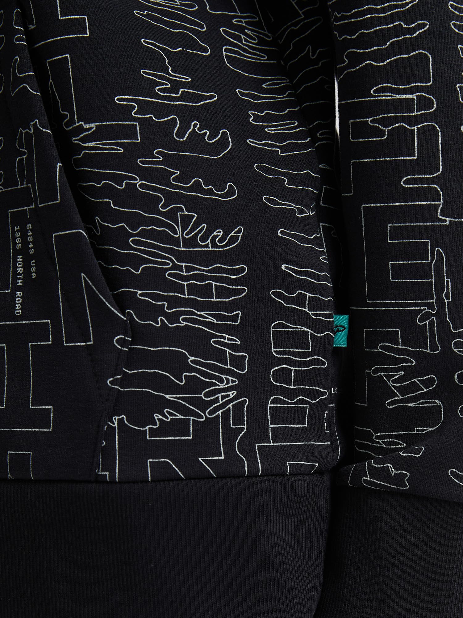 Petrol Industries - All-Over Print Hoodie Blue Ridge