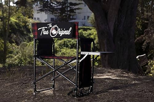 Miniatura 2 de Mickey Mouse - Silla plegable de directores al aire libre, patrón de cuadros de búfalo rojo y negro