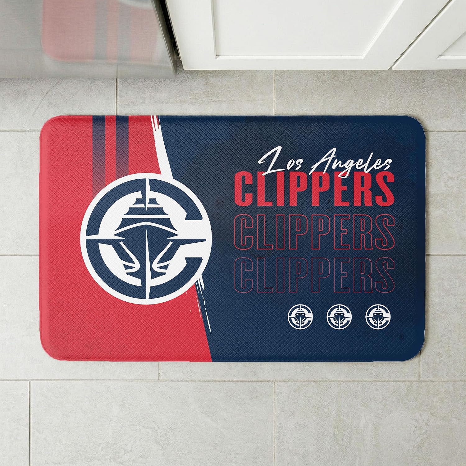 Northwest NBA Boston Celtics Embossed Anti-Fatigue Mat, Cushioned Kitchen Floor Rug, Non-Slip PVC Standing Comfort, 18 x 30 in