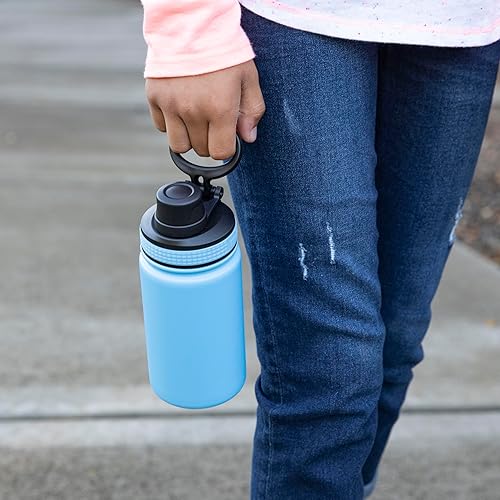 Miniatura 4 de MIRA Paquete de 2 botellas de agua de acero inoxidable de 12 onzas, termo de metal que mantiene el frío durante 24 horas, el calor durante 12 horas,