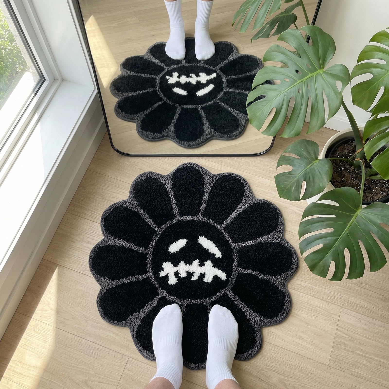 Trippy Happy Face Rug