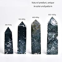 Vista 12 de JIC Gem Extra Large Rare Dendritic Jade Crystal Tower Natural Quartz Crystal Tower Point Wand Large Crystals and Stone Energy Crystal Wand Home