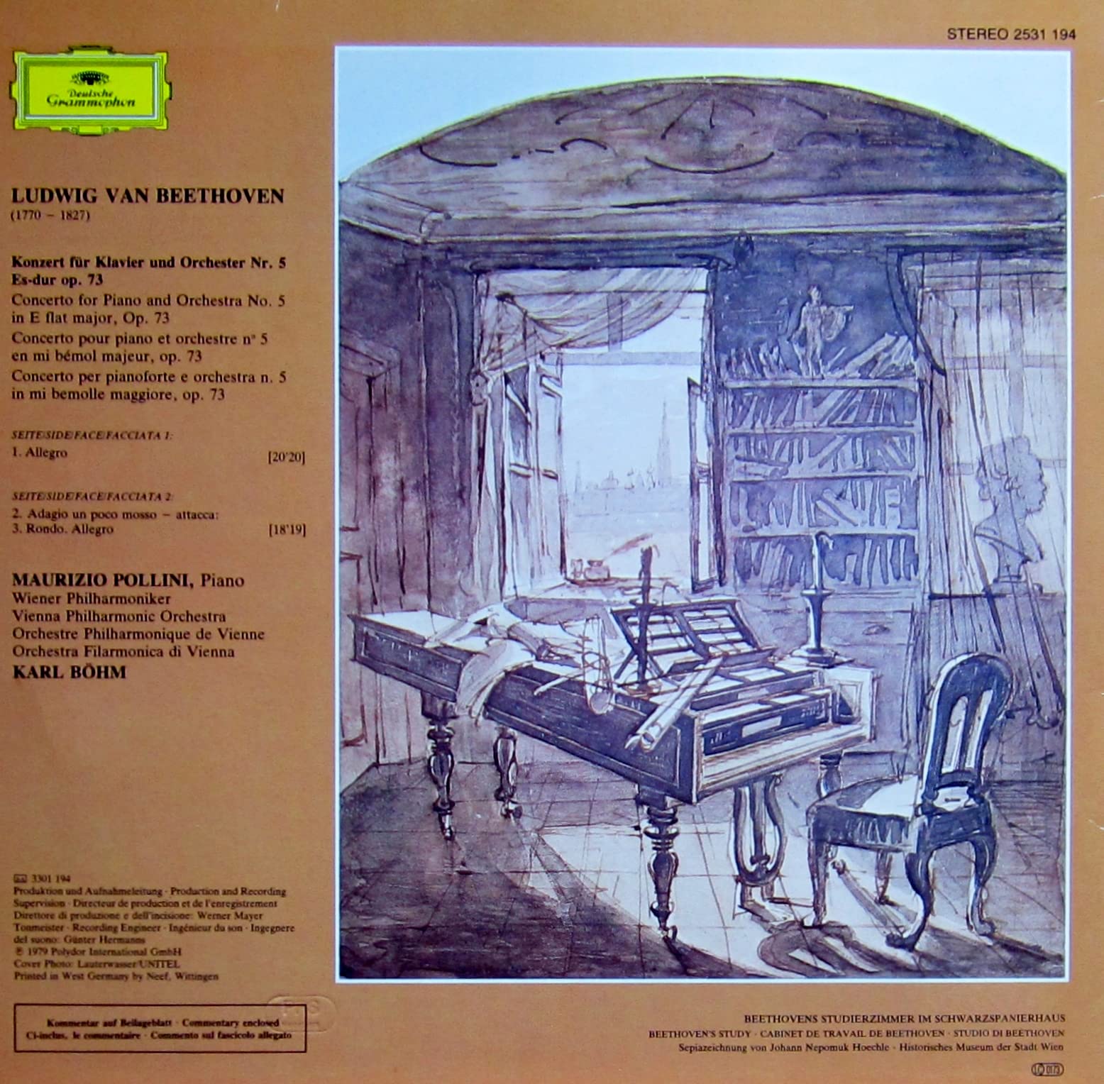 Beethoven: Klavierkonzert Nr. 5 Es-dur op. 73 [Vinyl LP] [Schallplatte]