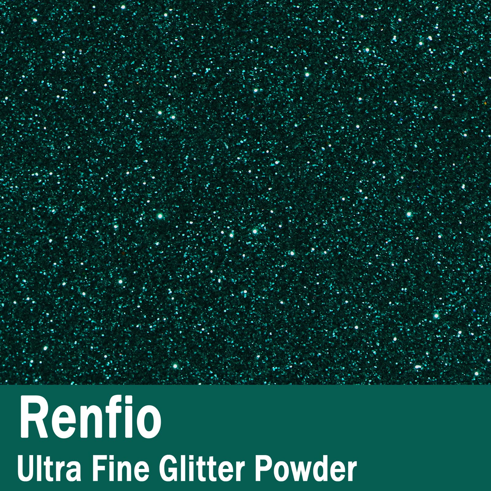 Renfio Polvo de purpurina ultrafina de resina metálica con purpurina para mascotas, escamas de 1/128 pulgadas, 0.000 pulgadas, 0.2 mm, escamas de epoxi para vasos, 1.7 onzas, color verde oscuro