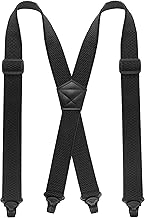 JEMYGINS Men's Outdoor Braces X-Type Adjustable Length with Heavy Duty Plastic Buckles