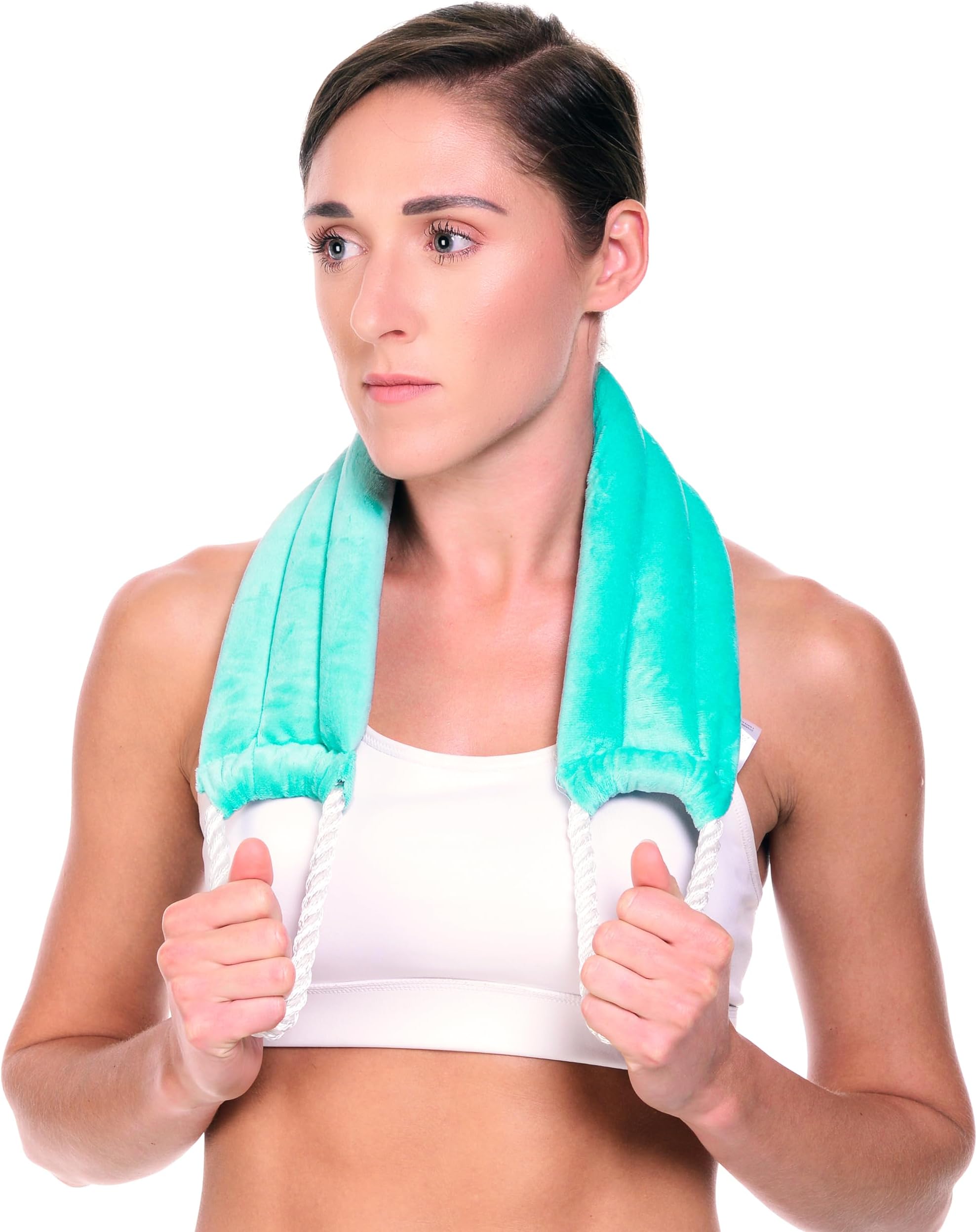 Neck Warmer for Pain Relief, Plush Moist Heat - Microwavable Neck Wrap with Handles, Odourless - Heated Bean Bags, Multi-purpose Heating Pad for Long-lasting Warmth - Shoulder & Back (Dynamik)