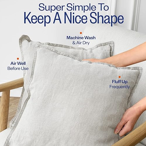 Miniatura 5 de Sleep Restoration Insertos de almohada, juego de 2, 12 x 12 pulgadas, blanco, cojín cuadrado para sofá, cama, sala de estar, exterior, almohadas