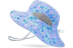 Girls Sun Hat, Kids Mesh Bucket Hat UV Protection