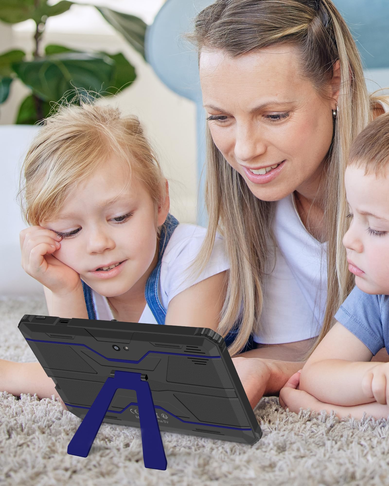 Tablet Android, Tablet 7 Pulgadas, con Soporte, Compatible con Tarjeta TF de 256 GB, Azul