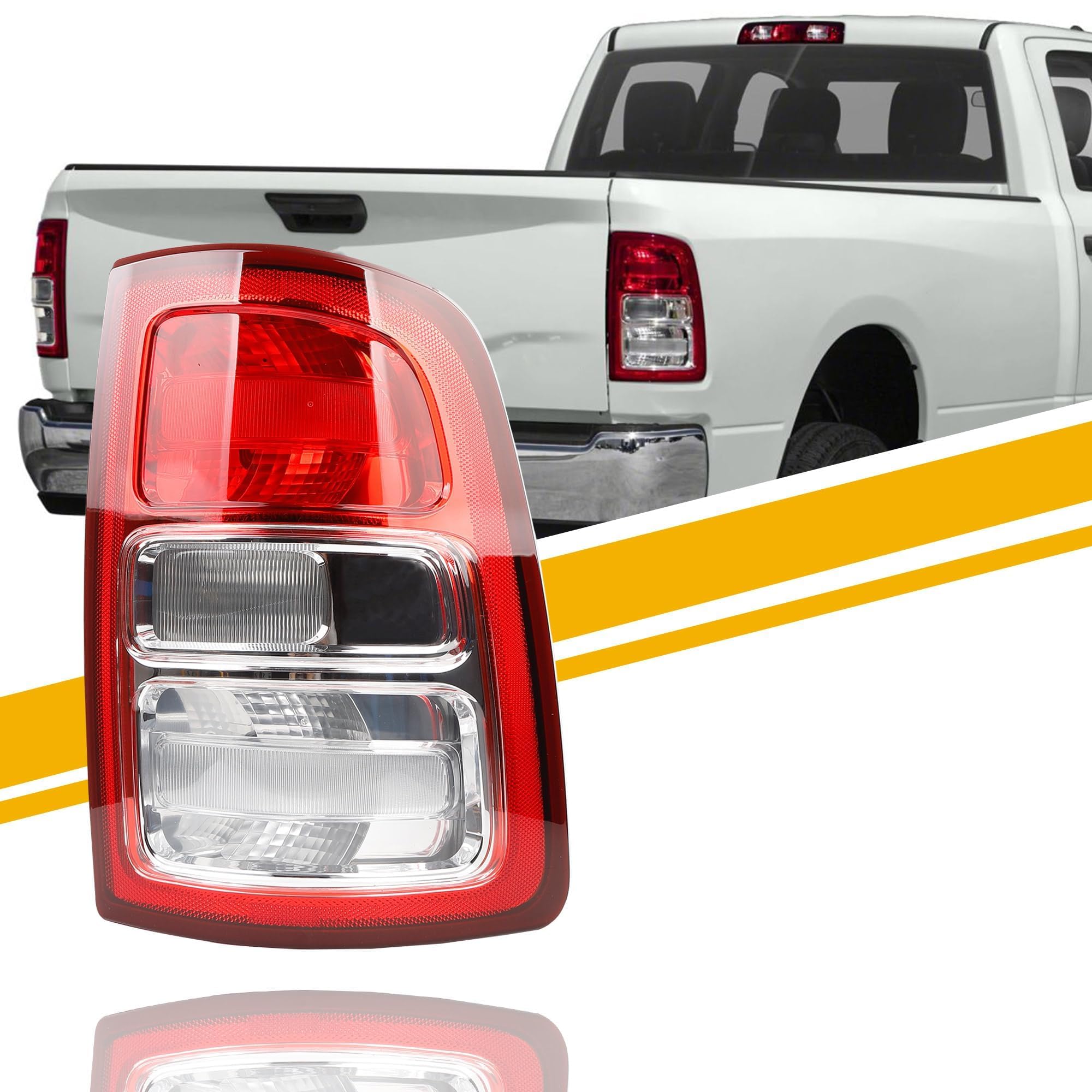 Photo 1 of Dasbecan Tail Light Assembly Halogen Compatible With Dodge Ram 2500 3500 2019-2023 2024 Rear Lamp Right Passenger Side 68361714AE