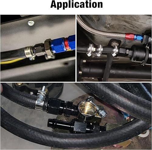 Vista 73 de EVIL ENERGY 8AN hembra a manguera de púas de 1/2 pulgada giratoria de 45 grados