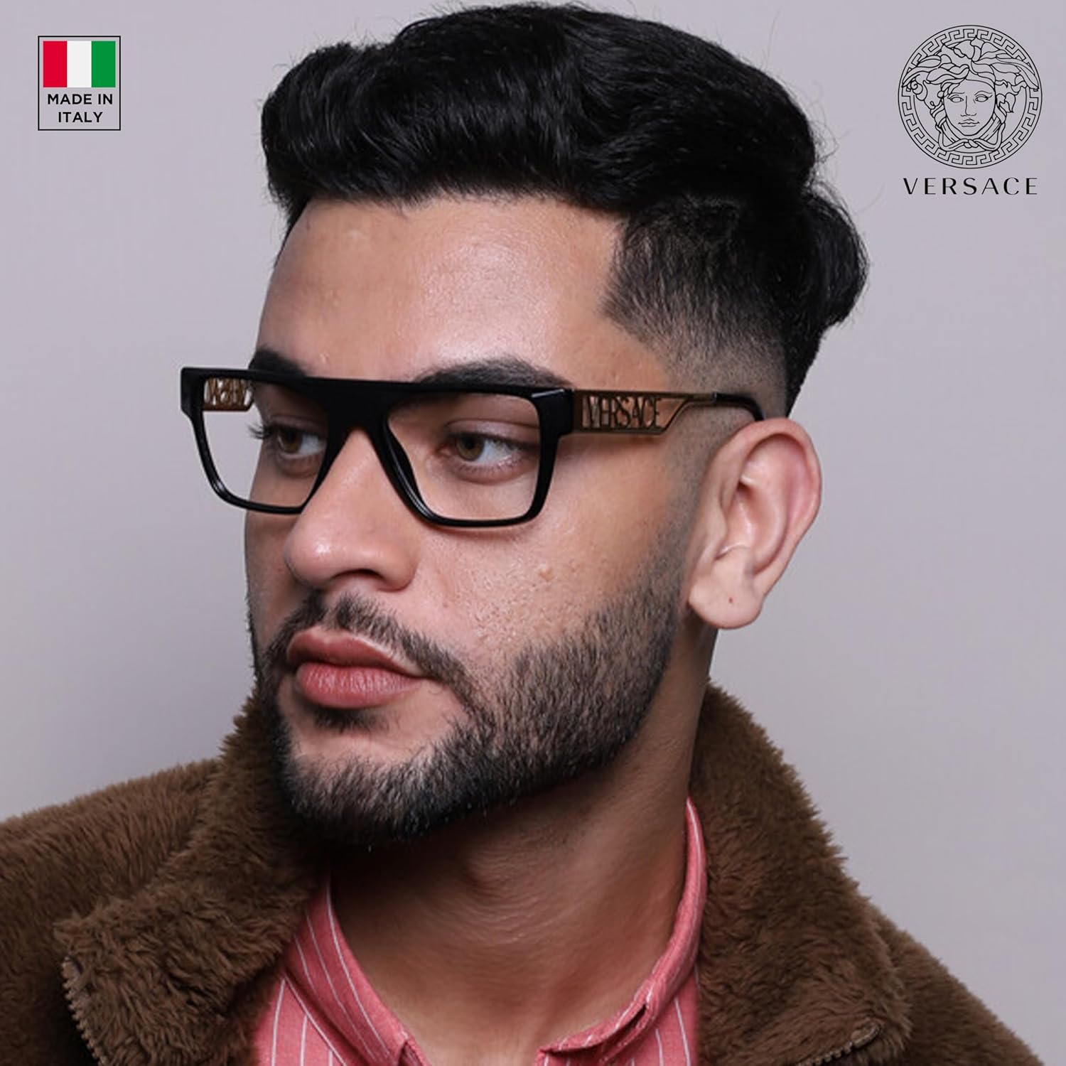 VERSACE VE3326U 90s Vintage Logo Eyeglass with Luxury Eyewear kit