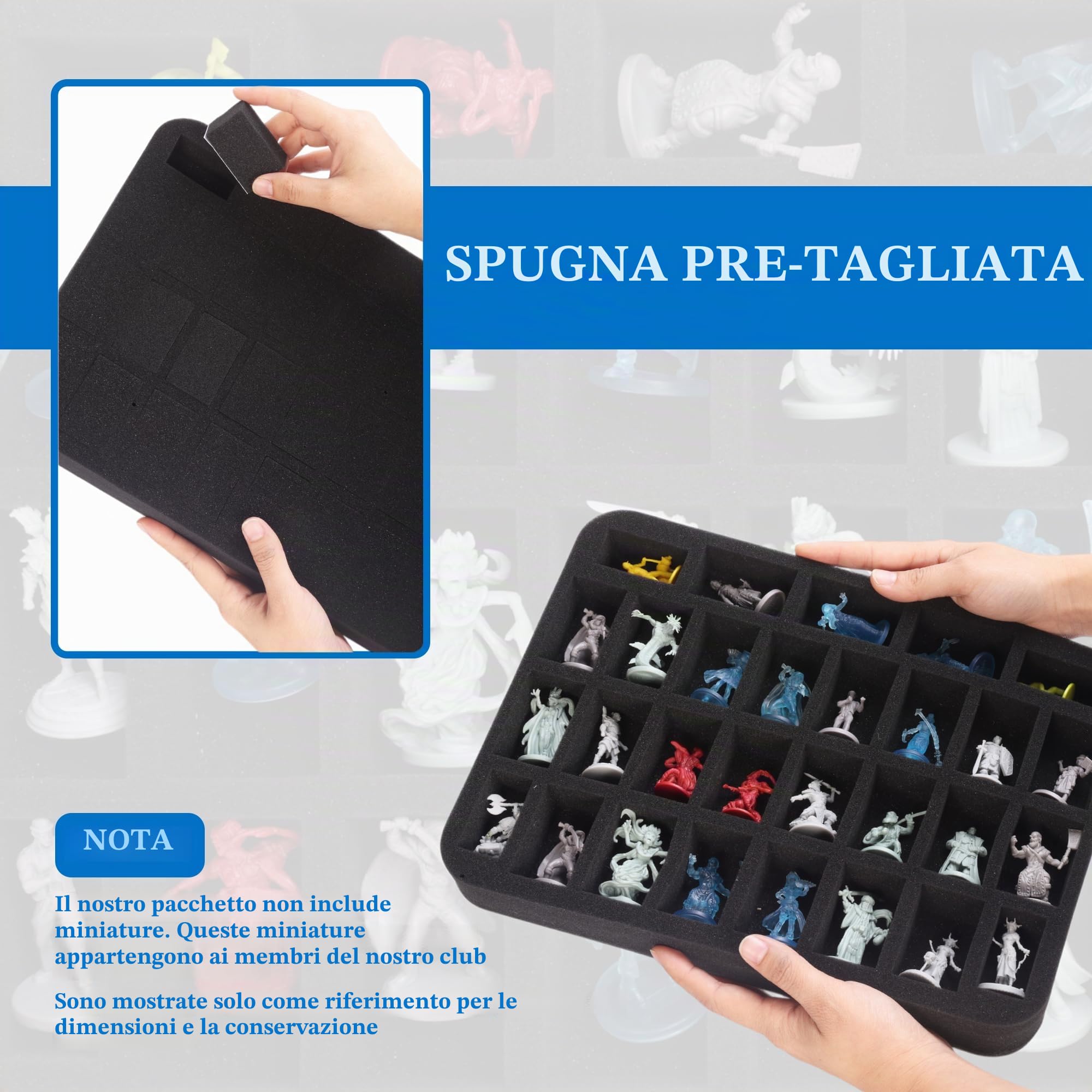 Robusto Valigia per Miniature, 116 Slot Valigia per il Trasporto di Miniature contiene 4 Inserti in Schiuma, Valigia di Stoccaggio per Miniature Compatibile con Warhammer 40k, Dungeons