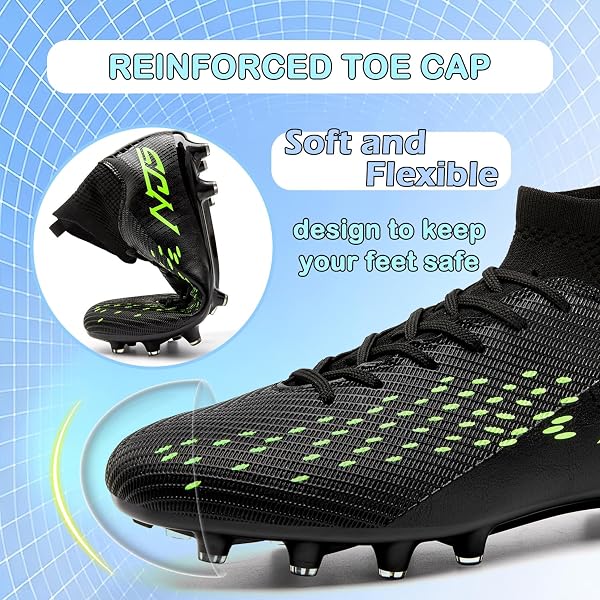 Men's Cleats Football Boots Soccer Shoes High Top Training Football Shoes for Professional Sport Outdoor Sneaker - 5