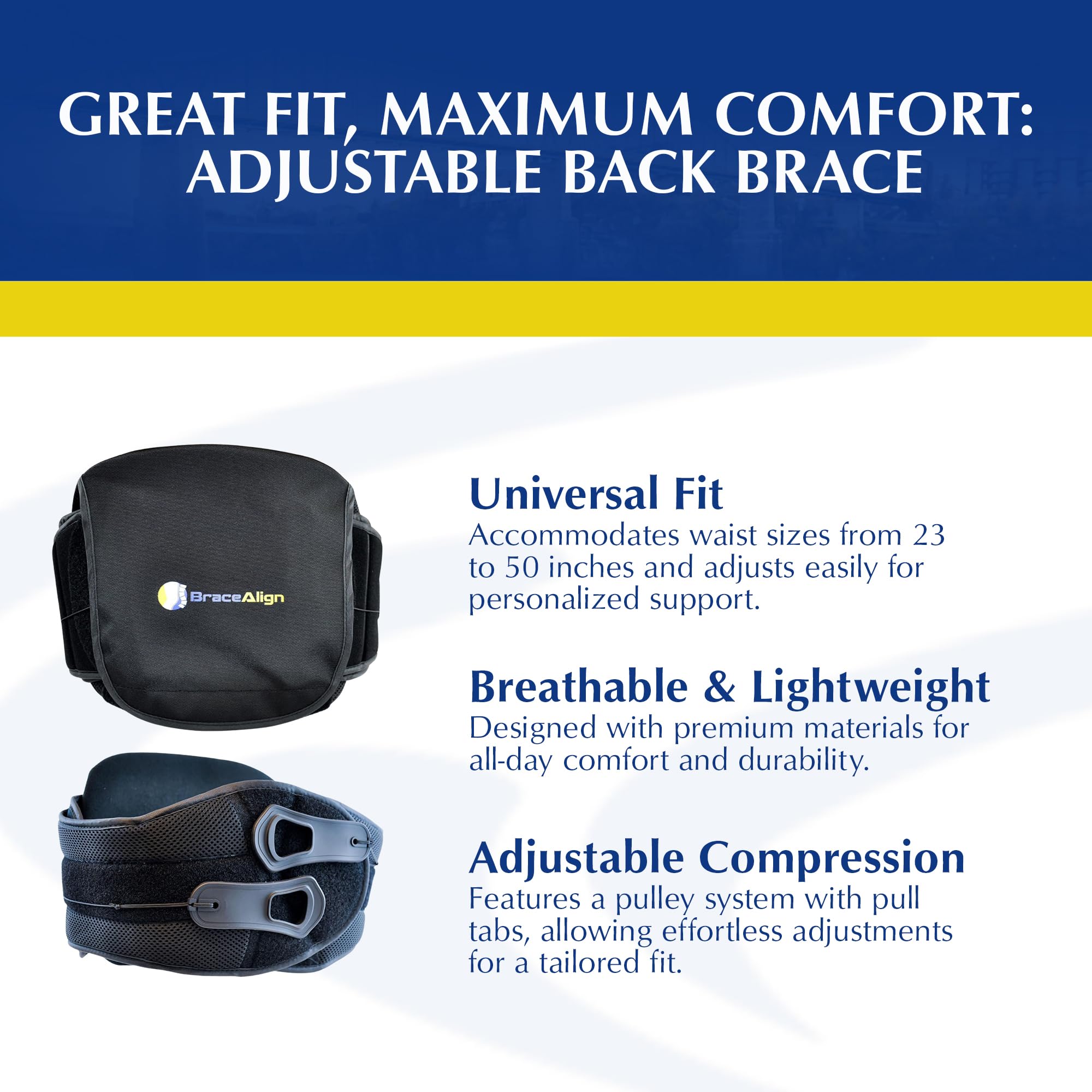 Amazon.com: Brace Align Adjustable LSO Lumbar Back Brace - Lower