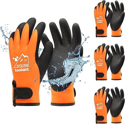 Guantes 100% impermeables para hombres y mujeres, guantes de trabajo de invierno para clima frío, Touchsreen, guantes de congelador con aislamiento