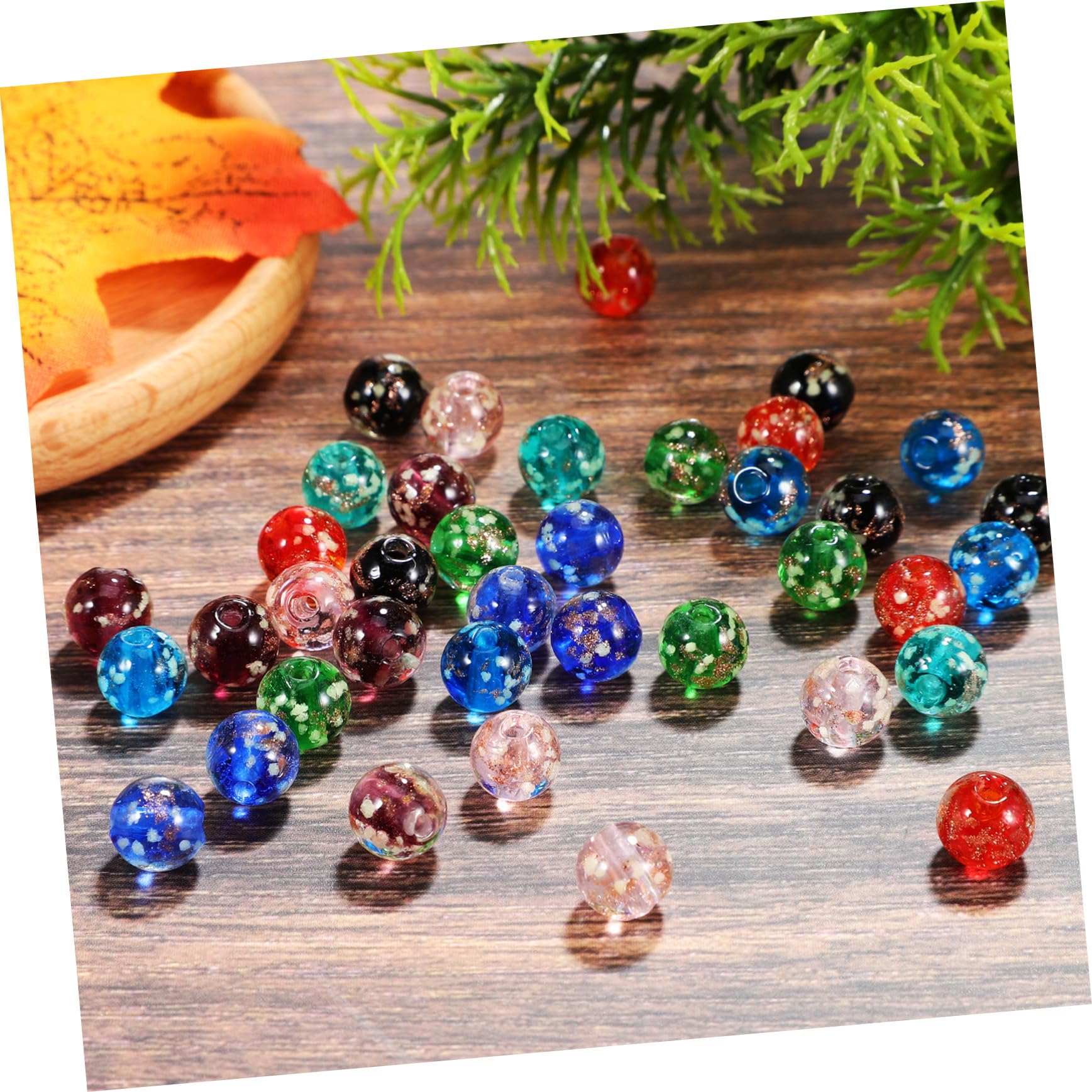 Lurrose 4sets Cuentas De Vidrio Luminosas Cuentas De Letras Para Pulseras Para Hacer Joyas A Granel Pulsera Luminosa Velas Decorativas De Vidrio Para Hacer Joyas 40pcs*4