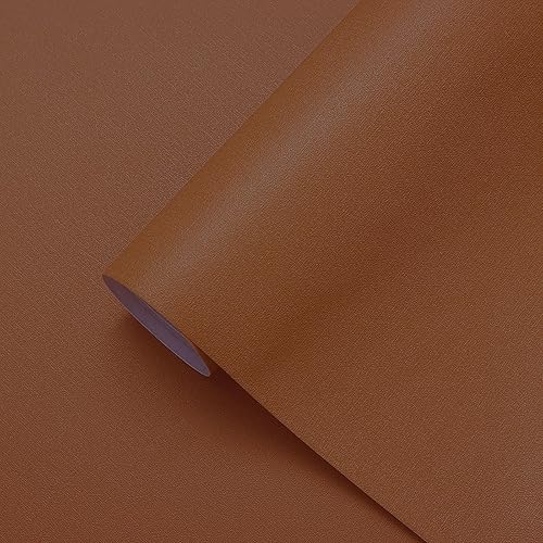 Yasinet Papel tapiz de color naranja oscuro, papel de contacto de color liso naranja oscuro, autoadhesivo, extraíble, para paredes, cocina, rollos