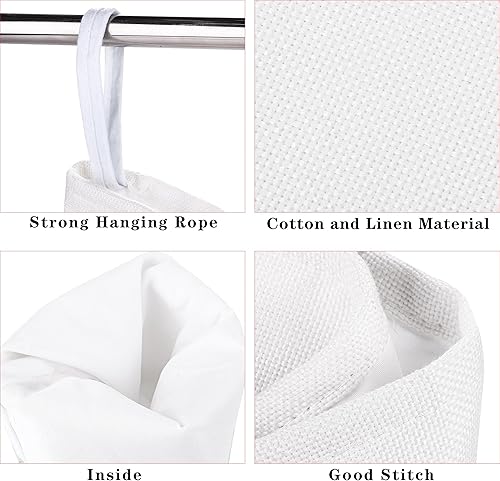 Miniatura 3 de Aodaer 12 medias de arpillera de sublimación de Navidad lisas para colgar en el árbol, chimenea, impresión de transferencia de calor, decoración