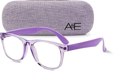 GALVANOX Kids Fake Glasses - Non Prescription Clear Lens Eyeglasses, TR90 Frame with Shatterproof Lenses