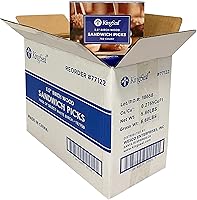 Vista 5 de KingSeal - Púas de sándwich de madera de abedul natural, 3000 unidades, palillos de aperitivos, palos de encerado de salón, 3.5 pulgadas de largo