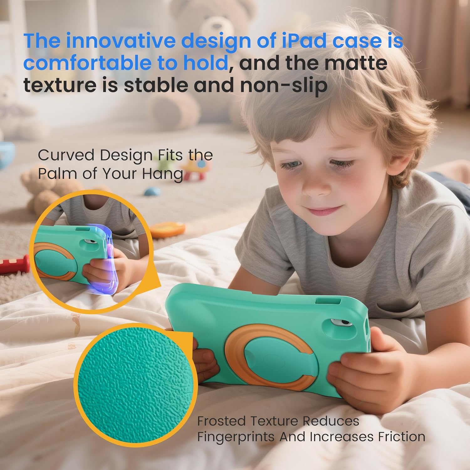 Pepkoo for iPad (A16) Cases 11 Inch 2025 and iPads 10th Generation Case 10.9 Inch 2022, Full Protection of Screen and Body, Super Shockproof and Heavy Duty Non-Slip Case for iPad,No Screen Protector