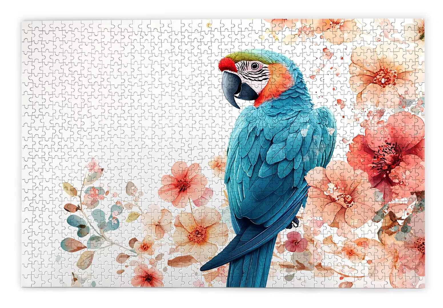 Puzzle 2000 elementów dla dorosłych, papuga 2000 elementów, z pudełkiem na prezent, drewniane puzzle dla dorosłych z naturalnym drewnem, prezenty dla kobiet, mężczyzn, duże drewniane puzzle do