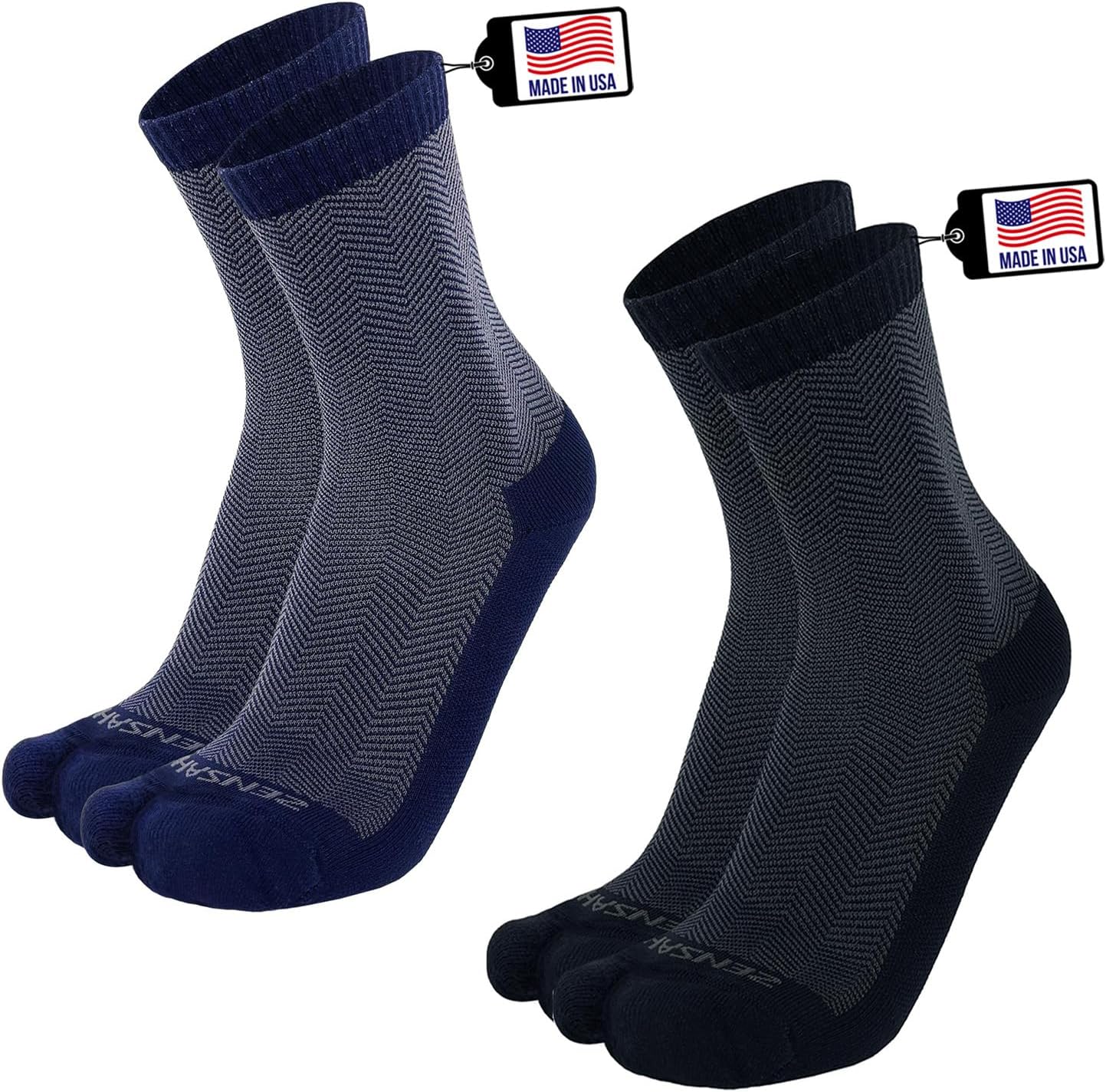 Zensah Bunion Ease Sock - Corrector Relief Sock for Bunions Women and Men - Toe Separator Sock Design