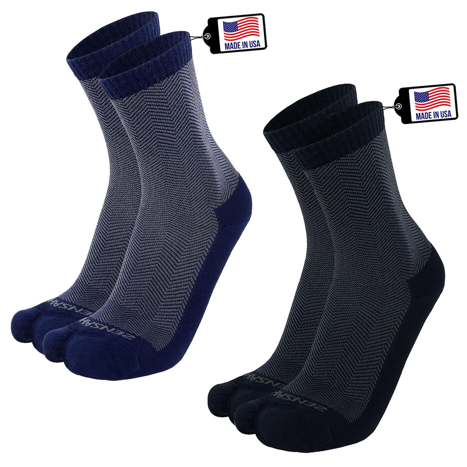 Zensah Bunion Ease Sock - Corrector Relief Sock for Bunions Women and Men - Toe Separator Sock Design