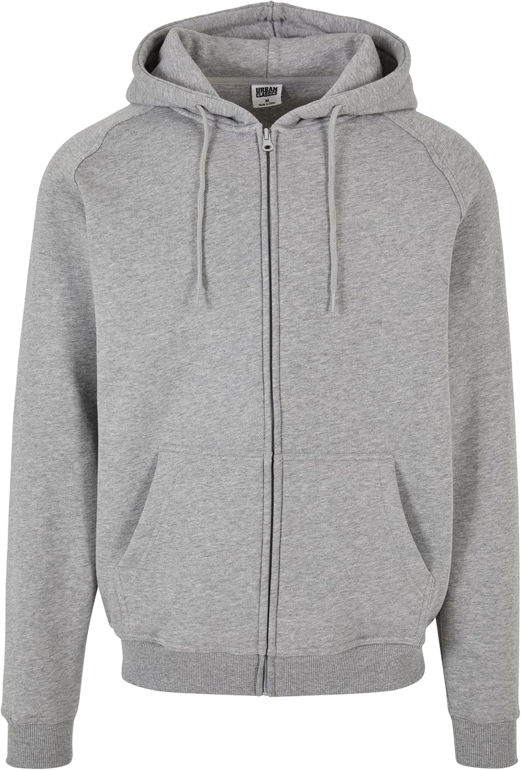 URBAN CLASSICS MEN ZIP HOODY AVAILABLE IN MANY SIZES, Größe:L;Farbe:grey
