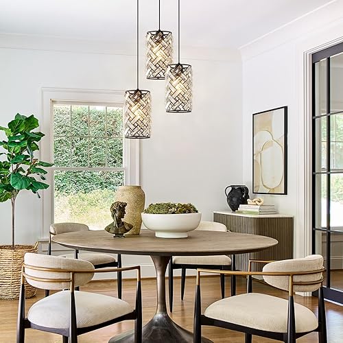 Miniatura 3 de Lámpara colgante de cristal negro moderna mini lámpara colgante para isla de cocina, comedor, dormitorio, pasillo, sala de estar, porche