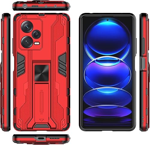 Miniatura 5 de Pzwoxukhov Funda para Xiaomi Redmi Note 12 Pro + 5G  Note 12 Pro Plus, funda protectora para teléfono con soporte, funda magnética de atracción verde