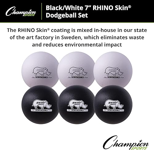 Miniatura 39 de Champion Sports Rhino Skin - Juegos de bolas de dodgeball de rebote bajo y individuales para juegos de juegos infantiles, PE, patio trasero y liga
