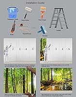 Vista 126 de Papel tapiz tropical de hojas de plátano verde, murales de plantas para dormitorio y sala de estar (no es autoadhesivo)