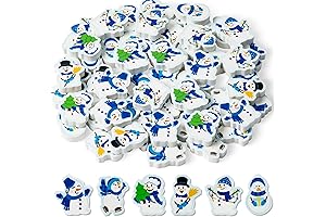 ANGOLIO Snowman Erasers