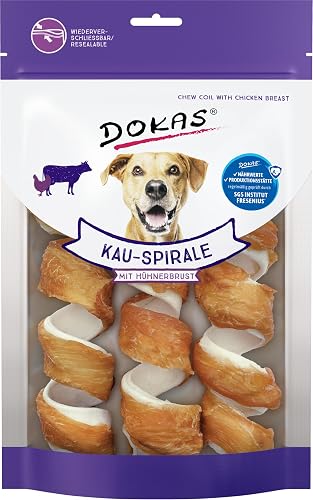 Dokas - Espiral para Masticar con Pollo, 110 g, 8 Unidades