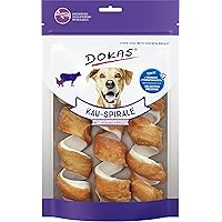 Dokas - Spirale da masticare con petto di pollo per cani - Ideale per cani in mezzo