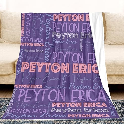 Miniatura 207 de Dr.TOUGH Mantas personalizadas para niños y adultos, manta personalizada con nombre para niños, manta con monograma con nombres personalizados