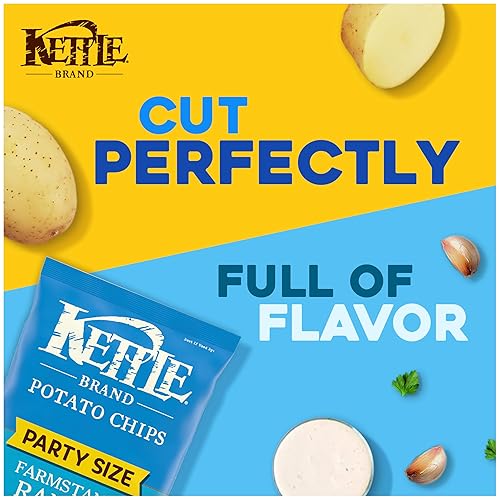 Miniatura 115 de Kettle Brand Papas fritas, corte Krinkle, chips de pepinillo de eneldo, 7.5 onzas