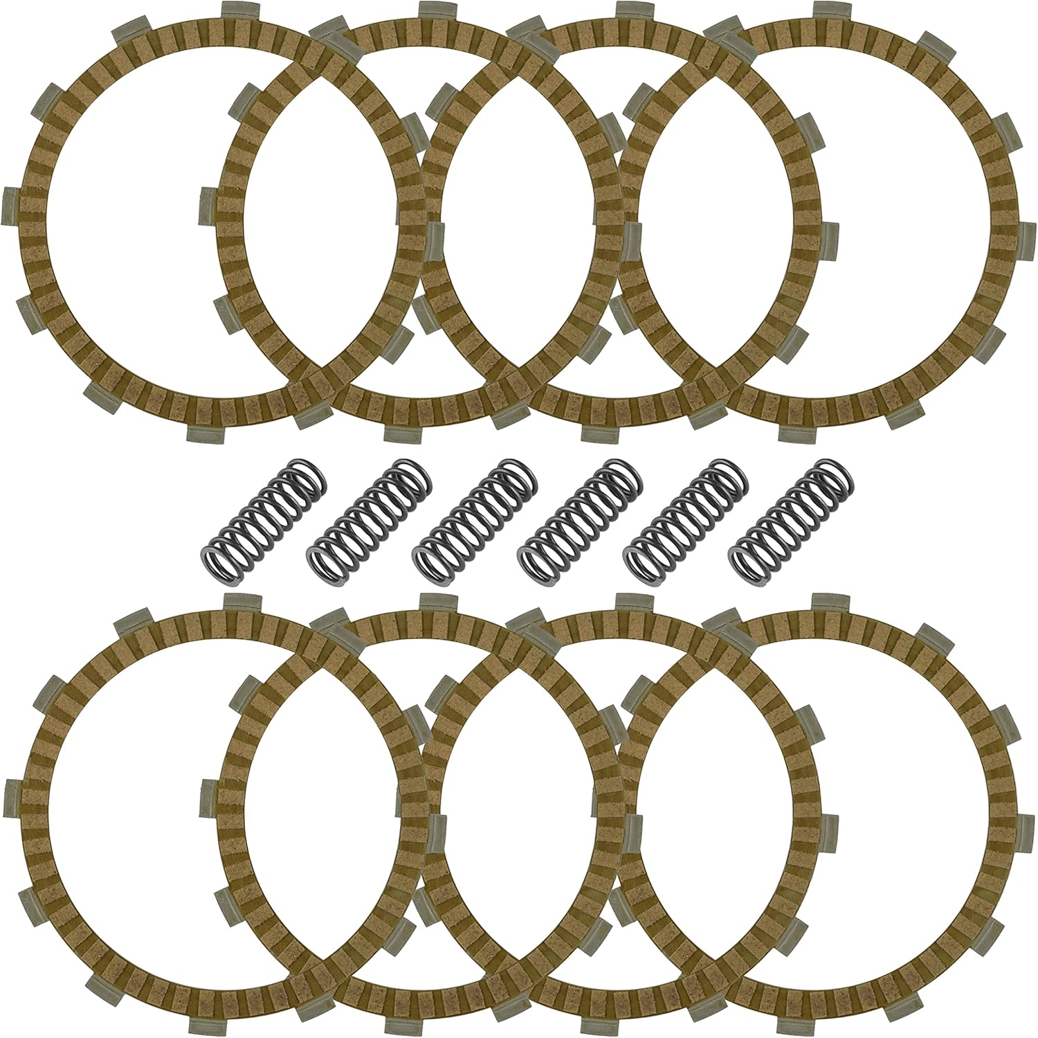 Clutch Spring and Friction Plate Compatible with Suzuki 09440-18039 21441-35G00 21441-37F20