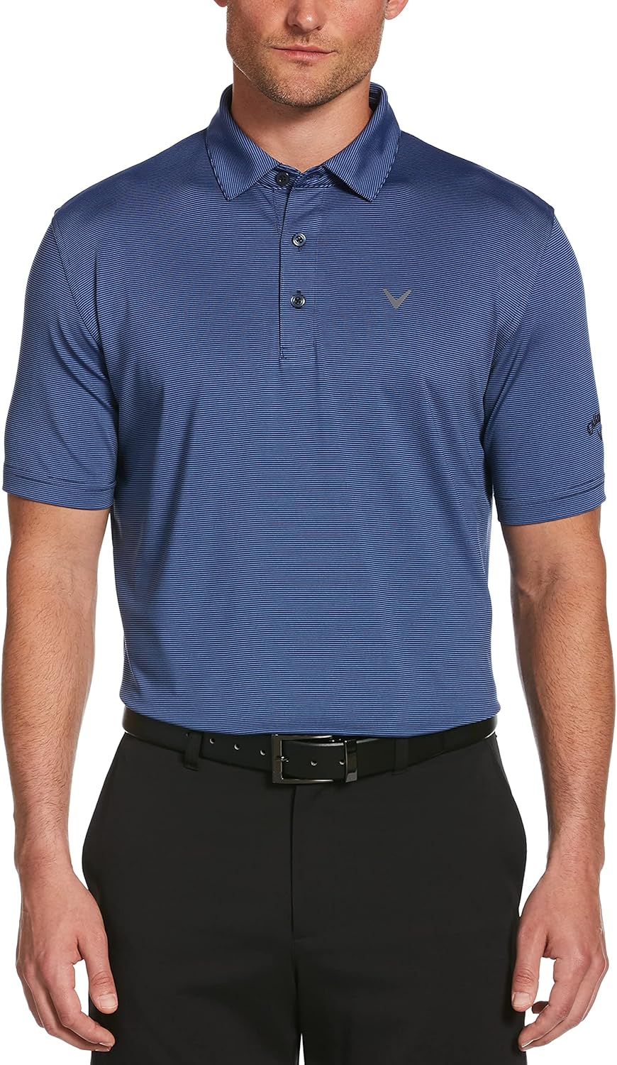 Callaway Men's Pro Spin Fine Line Short Sleeve Golf Polo, Stretch, Moisture-Wicking, Sun Protection (Available in Big & Tall)