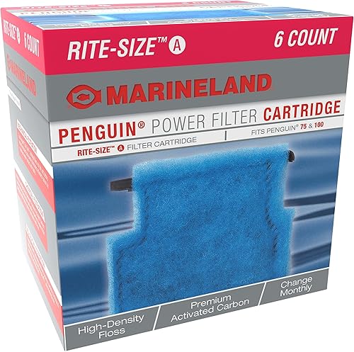 Miniatura 4 de Marineland Penguin Rite-Size Cartucho, cartucho de filtro de potencia, compatible con Penguin 75 y 100, 6