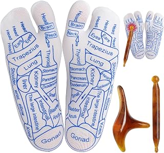 Acupressure Reflexology Socks with Trigger Point Massage Tool, Reflexology Foot Massage Socks for Women and Men, Foot Reflexology Socks with Massage Tools for Foot Pain Relief at Home ((Women Big))